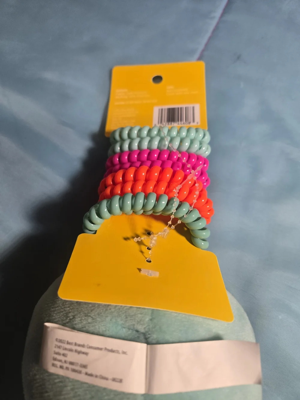 Kids Coil Hair Tie Set with Mint Owl Plush